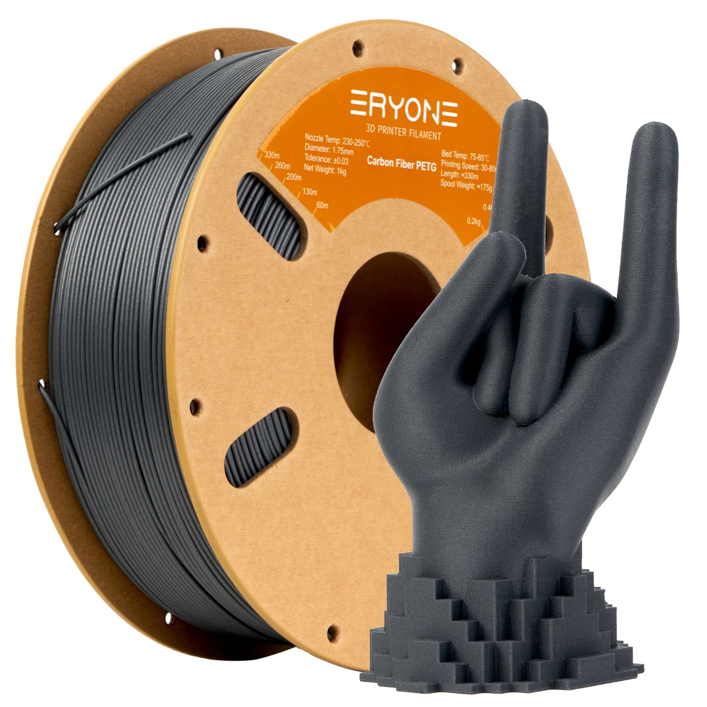 ERYONE PETG Carbon Fiber Premium Filament 3D Print 1/3/5/10KG Big Sale,Multicolor Available,petg carbon fiber filament,1KG/Spool
