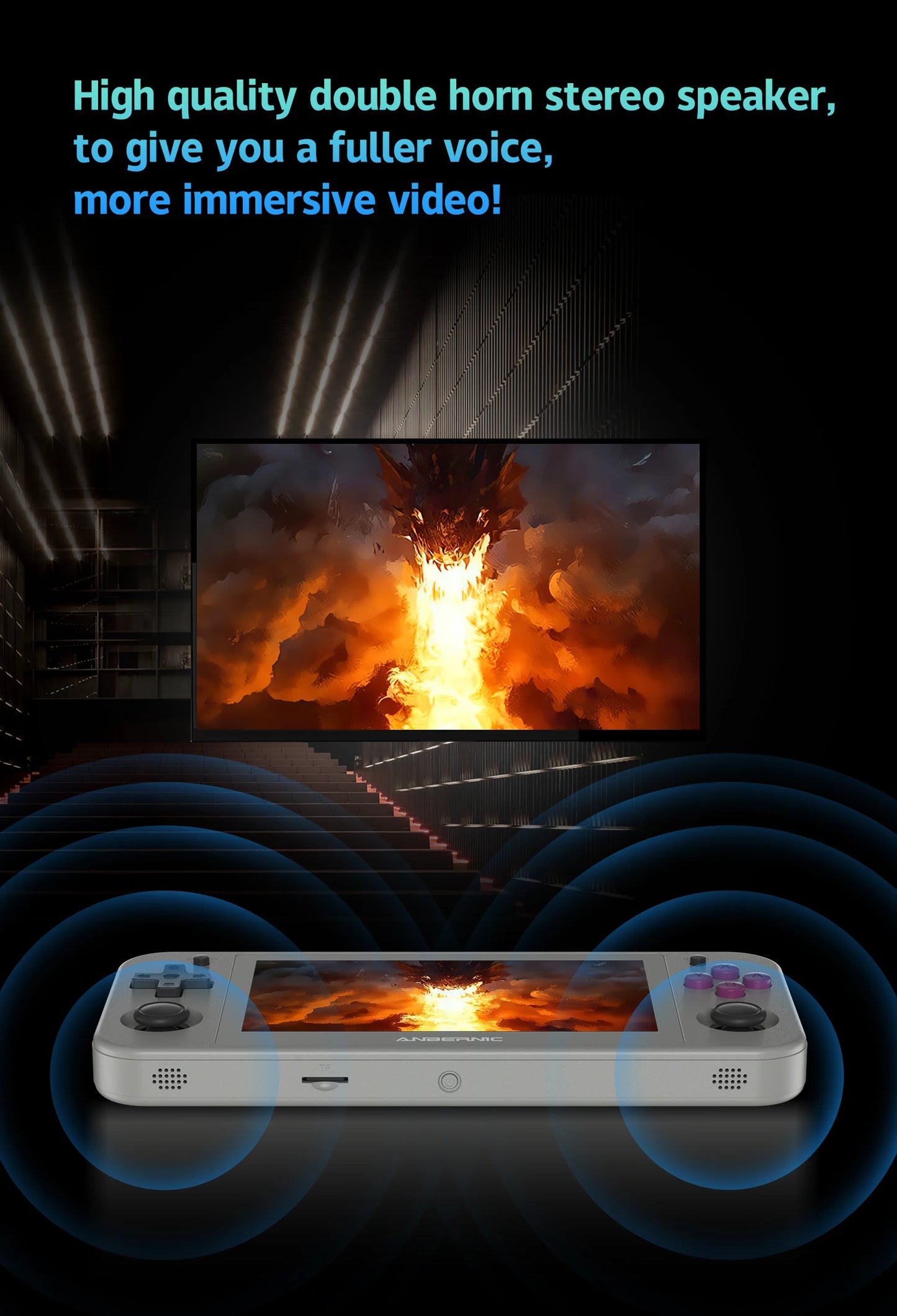 ANBERNIC RG505 Handheld Game Console Android 12 System Unisoc Tiger T618 4.95-INCH OLED With Hall Joyctick OTA Update Gift