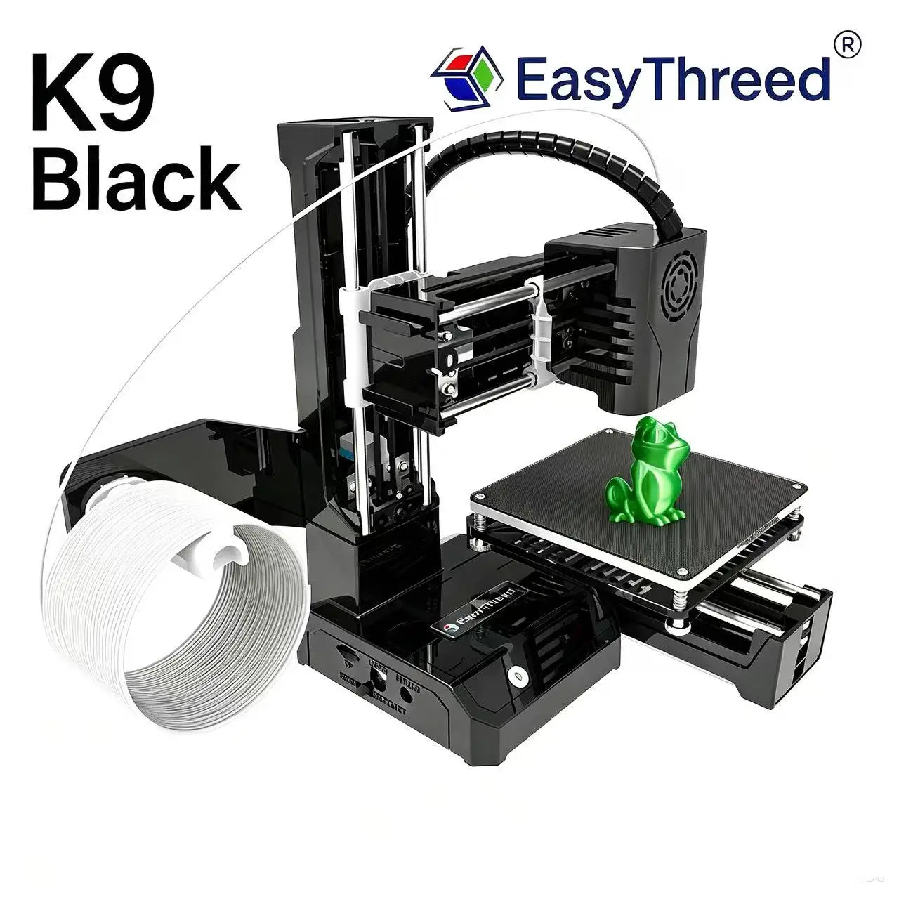EasyThreed Entry Level Mini 3D Printer Portable Desktop 3D Printer with 100x100x100mm Build Plate Low Noise Fast Assembly for Kids Beginners Home Education DIY Printing Projects Student Use