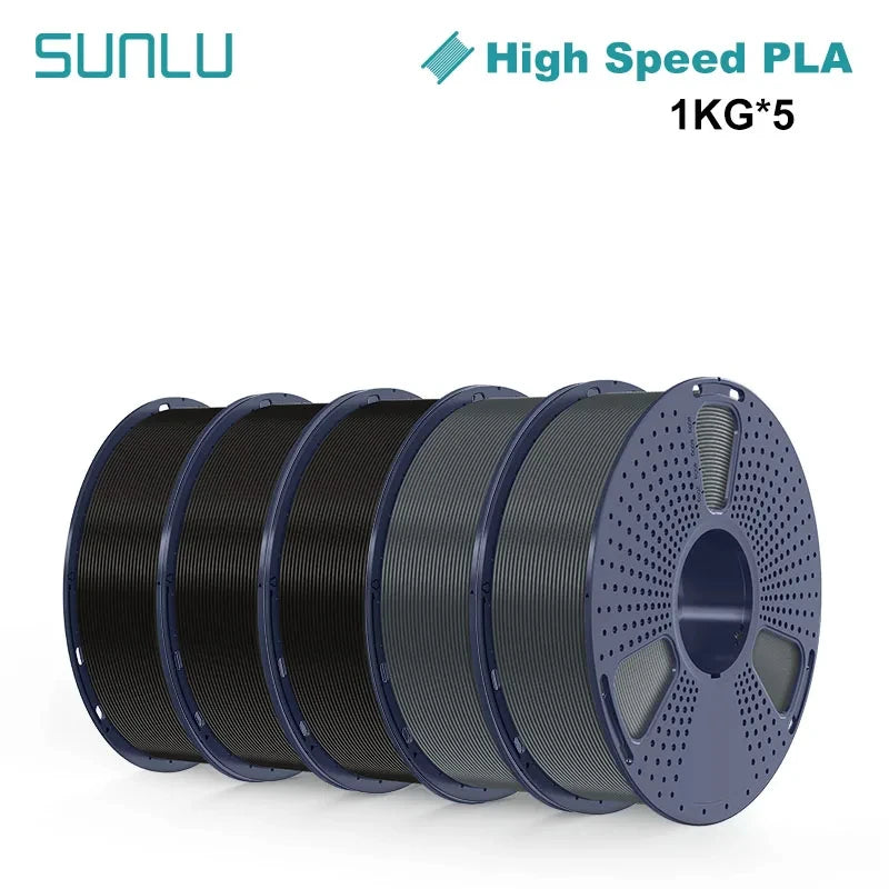 SUNLU High-speed PLA 3D Printer Filament 5KG 1KG A Roll 1.75MM Tolerances +/-0.02MM Filament Fast Shipping From EU / US