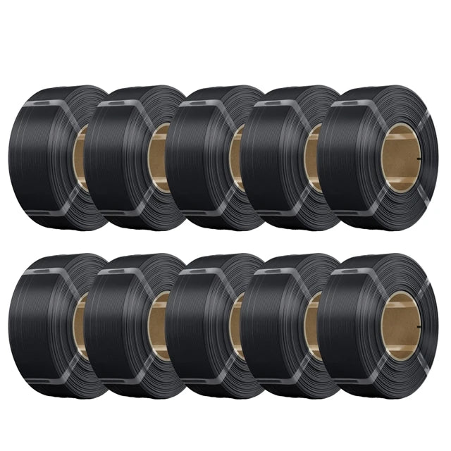 KINGROON No-Spool PLA Filament 1.75mm 10KG (22LBS) , 3D Printer Material PLA Refill For Bambu or DIY Reusable Spools, 10 Rolls