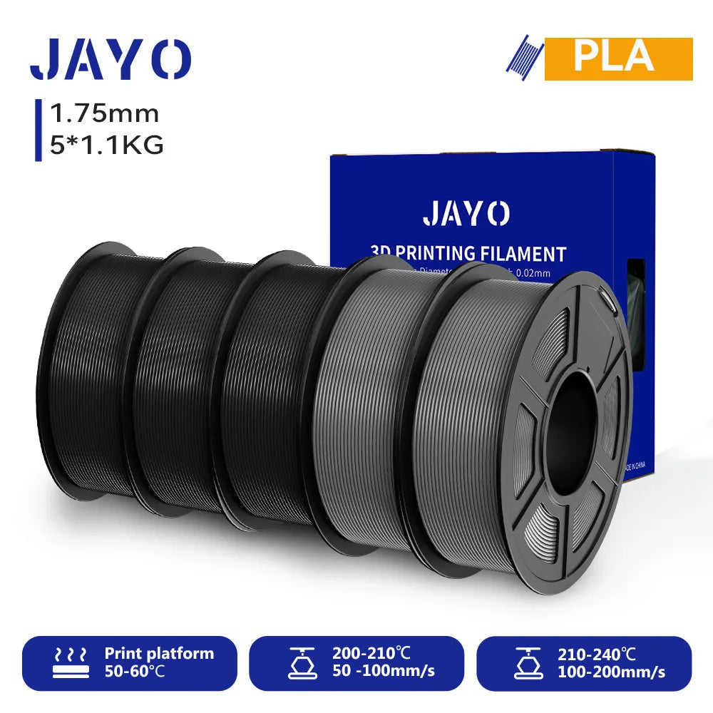 JAYO 3D PETG/PLA/PLA PLUS Printer Filament 1.75mm 5.5KG 100% No Bubble non-toxic 3D Printing Materials for 3D Printer&3D Pen