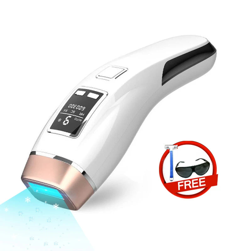Vancostar 4in1 Laser Hair Removal IPL Epilator Cooling LCD Acne Treatment Rejuvenation Device for Home Bikini Trimmer Device