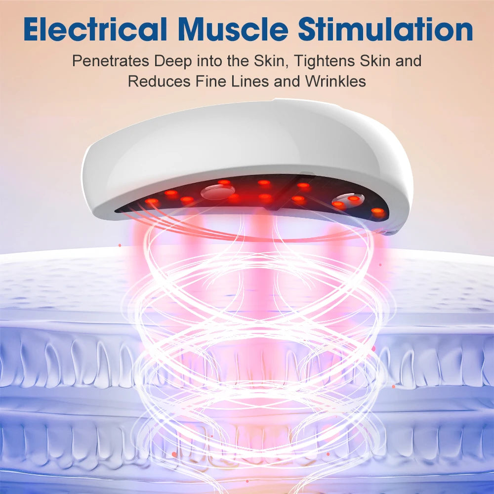 Red Light Microcurrent Eye Massager LED Under Eye Patches Eye Care Device Eye Rejuvenation Pads for Puffy Eyes and Dark Circles