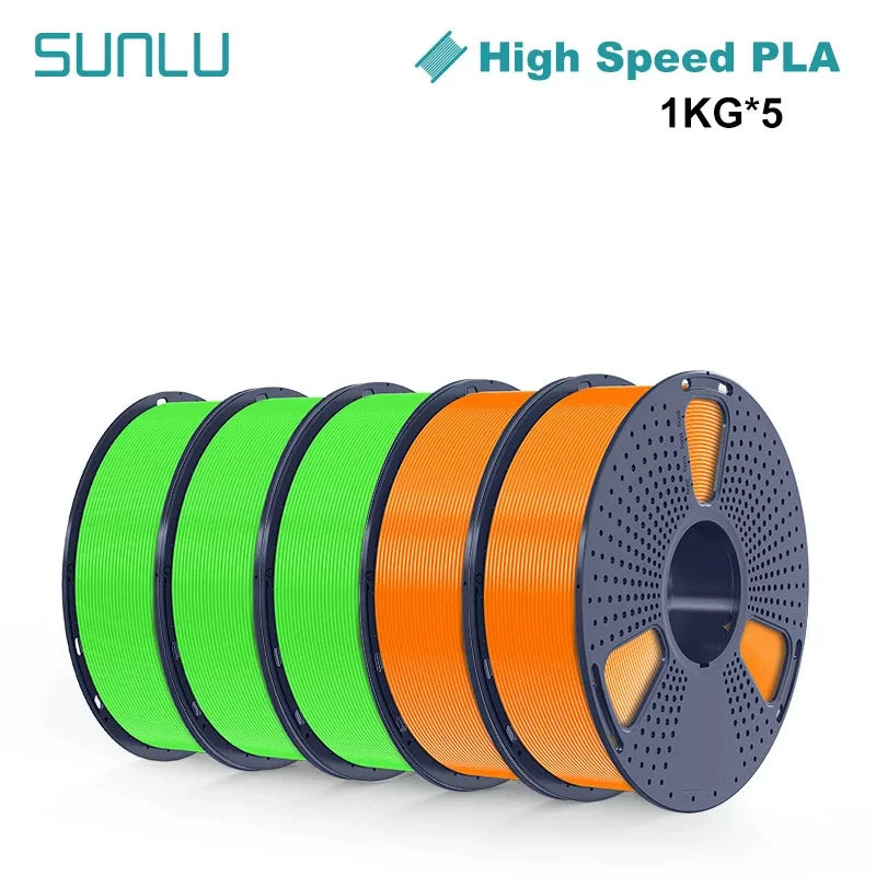 SUNLU High-speed PLA 3D Printer Filament 5KG 1KG A Roll 1.75MM Tolerances +/-0.02MM Filament Fast Shipping From EU / US