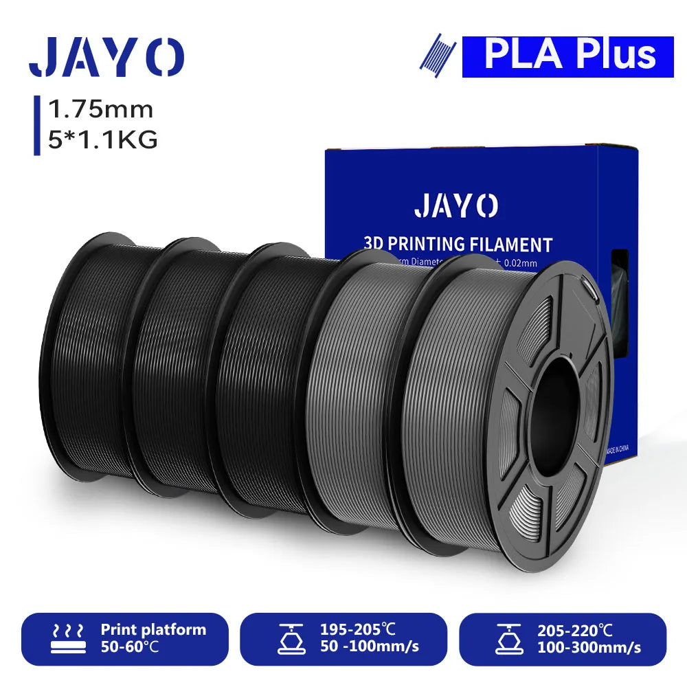 JAYO 3D PETG/PLA/PLA PLUS Printer Filament 1.75mm 5.5KG 100% No Bubble non-toxic 3D Printing Materials for 3D Printer&3D Pen