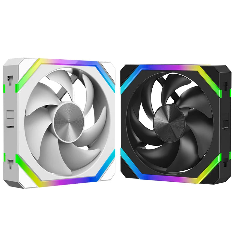 JUMPEAK CS120 ARGB Cooling Fan 360mm Modular Stackable Splicing PWM Silent 120mm RGB Fans Kit For Gaming PC Case Water Cooler