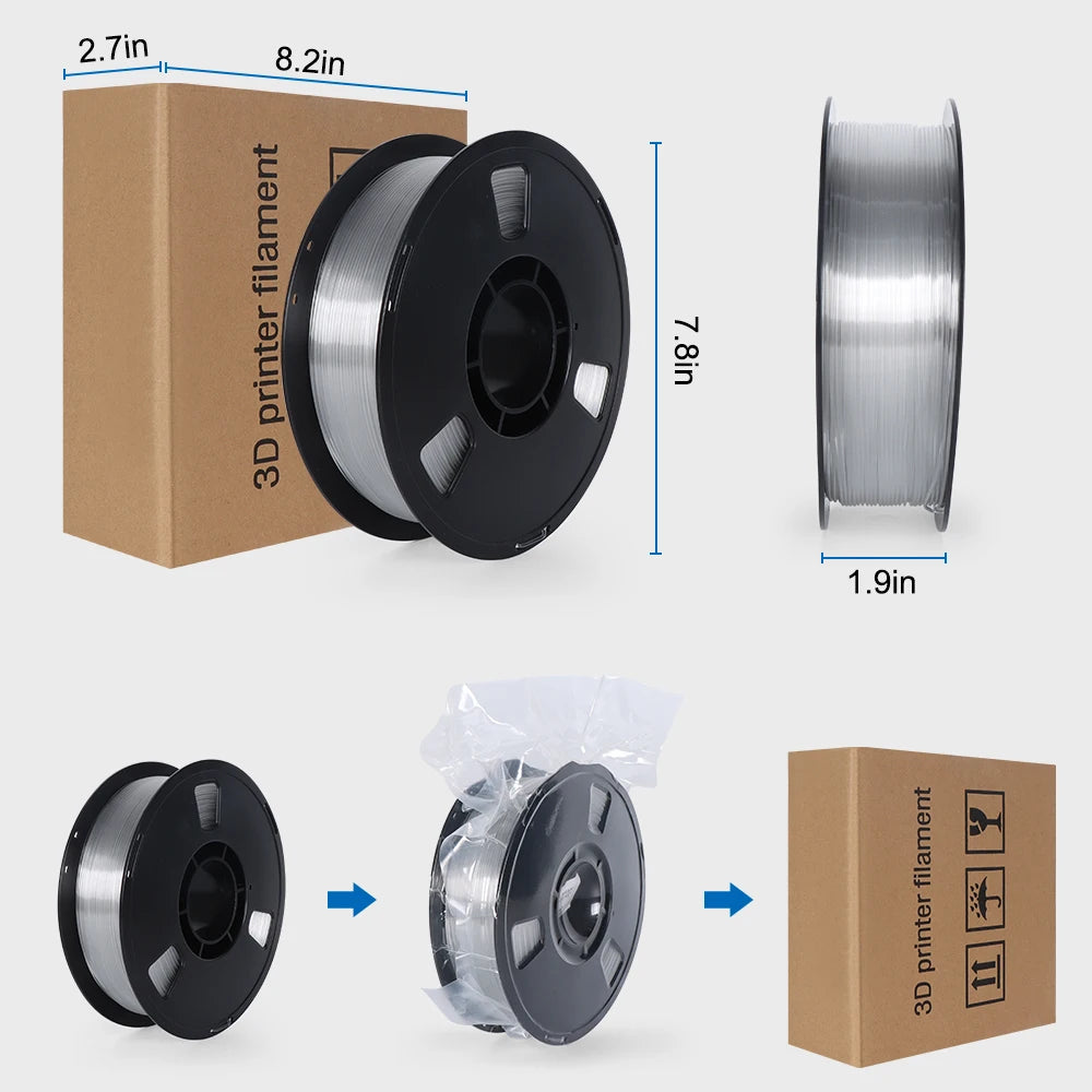 10kg PETG Filament Color Mixing 3D Printer Filament 10 5 Rolls 1KG 1.75mm Accuracy +/- 0.02mm Bundle 10kg 5kg PETG Plastic Spool