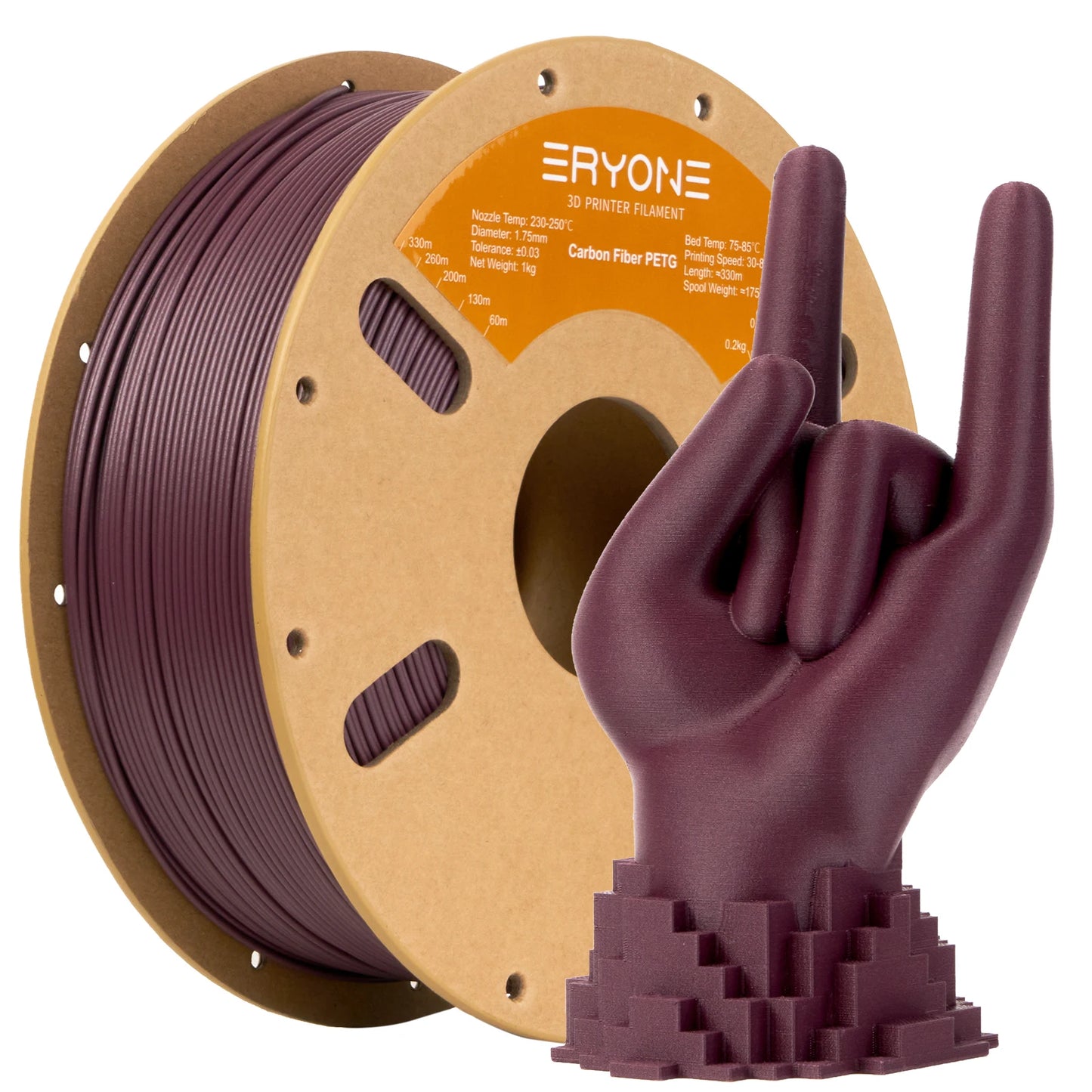 ERYONE PETG Carbon Fiber Premium Filament 3D Print 1/3/5/10KG Big Sale,Multicolor Available,petg carbon fiber filament,1KG/Spool
