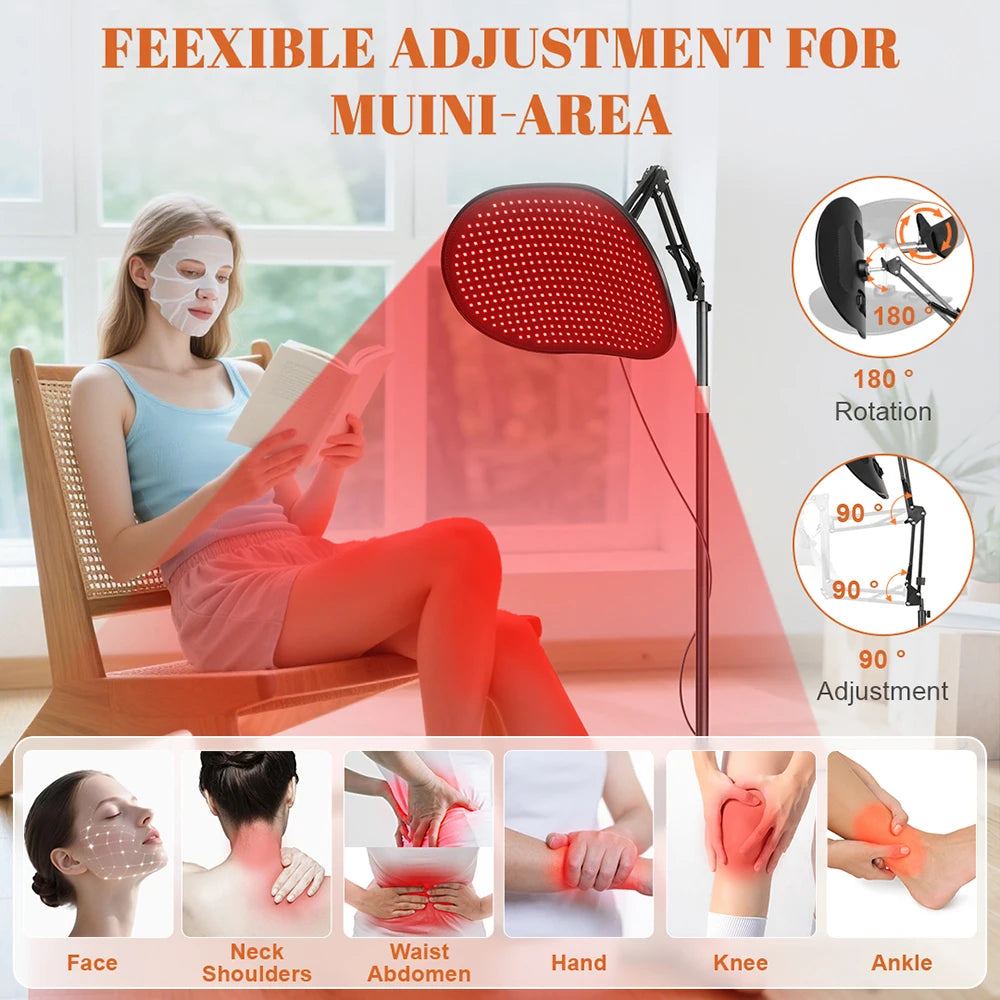 432PCS Red Light Therapy Bracket Light Mat 2-in-1 Relieve Muscle Pain For Full Body Face Near Infrared Light Sauna For Body Face