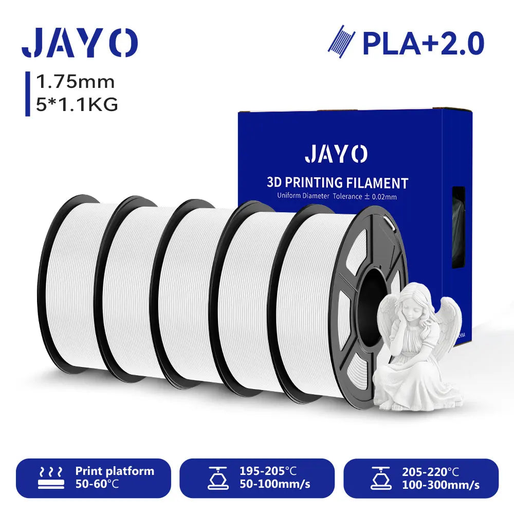 JAYO 3D PETG/PLA/PLA PLUS Printer Filament 1.75mm 5.5KG 100% No Bubble non-toxic 3D Printing Materials for 3D Printer&3D Pen