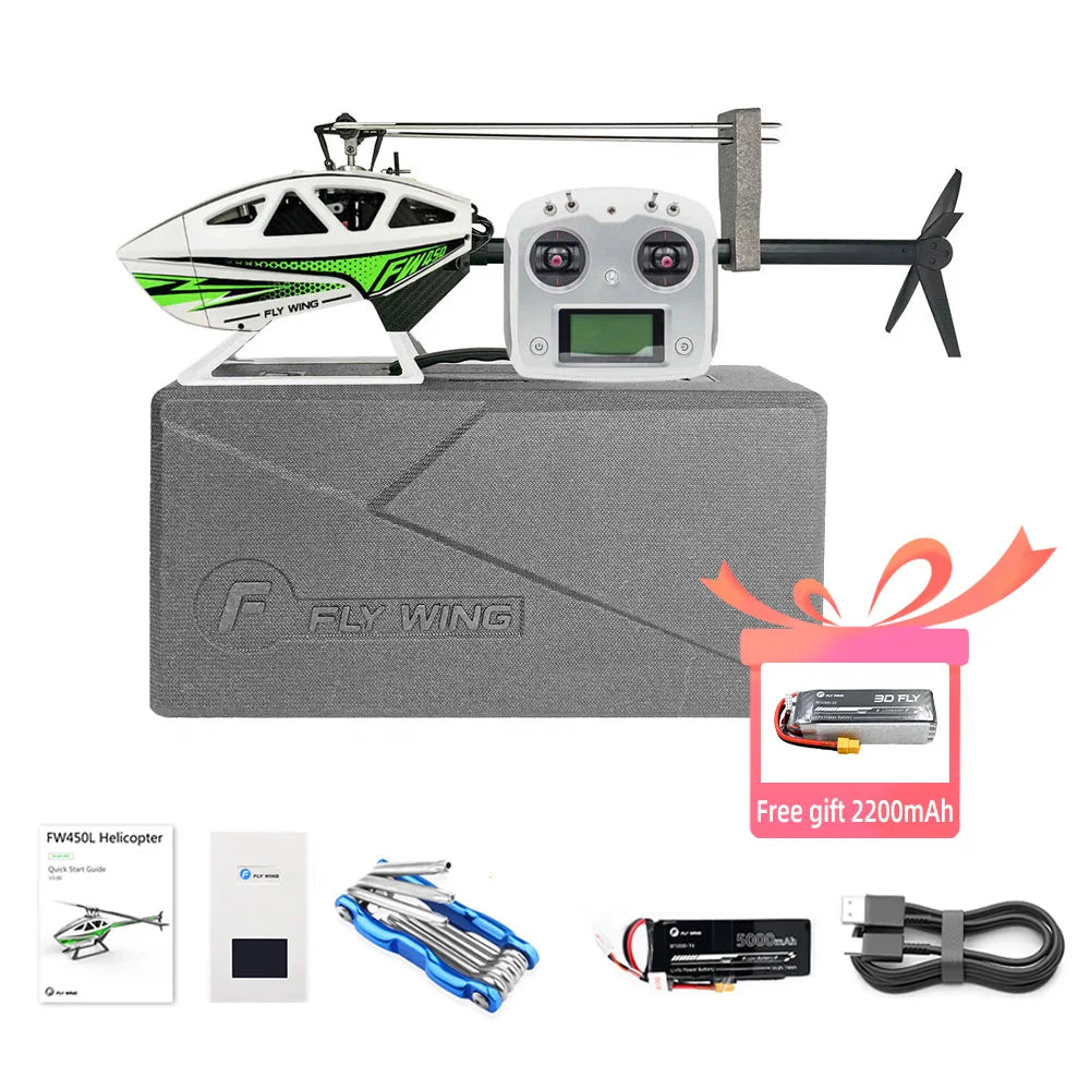 FLY WING FW450 V3 RC Helicopters ACE Flight Control LED light 6CH 3D Auto Acrobatics GPS Altitude Hold FLYWING FW450L helicopter