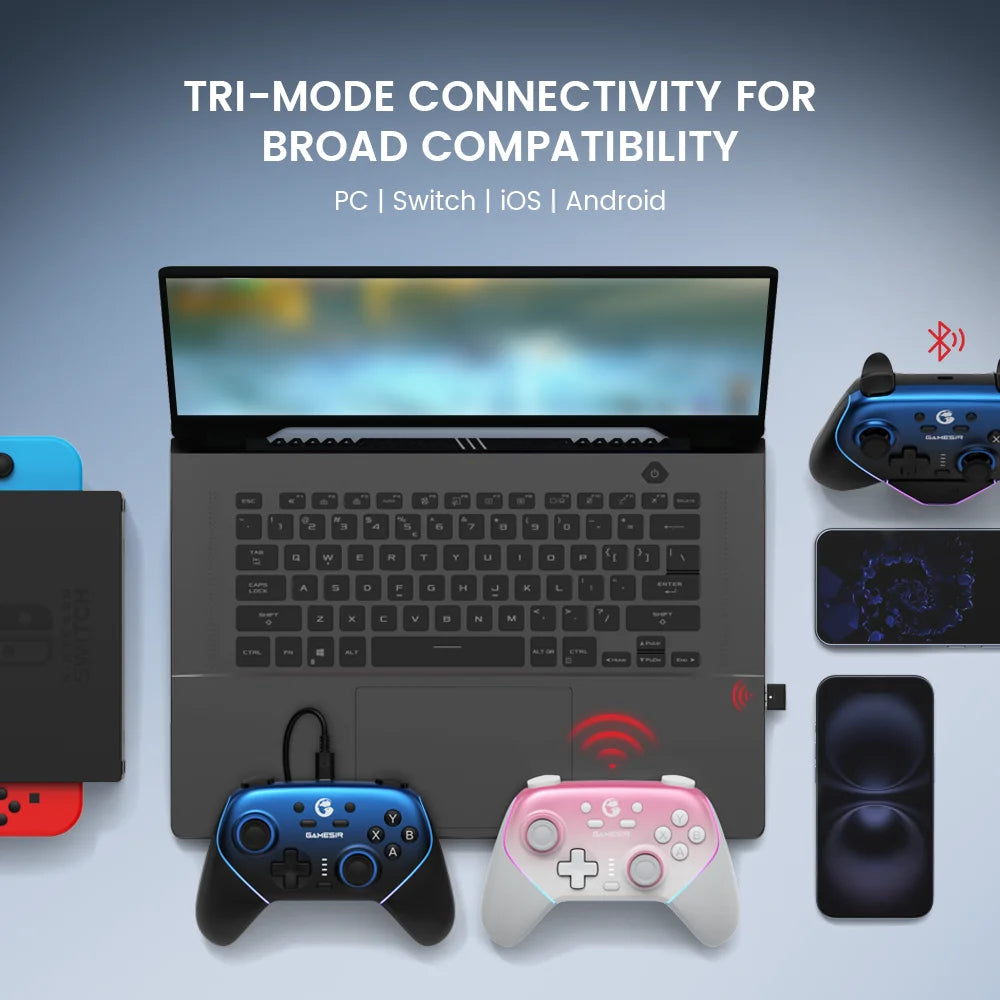 Super Nova Wireless Switch Controller with Charging Station, Hall Effect Joystick for PC Nintendo Switch 2 Android Phone