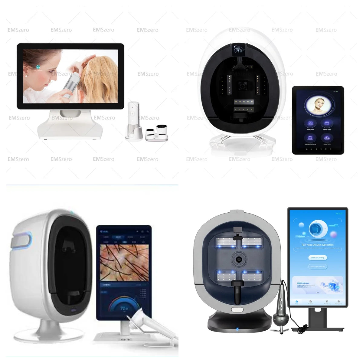 AISA Q1 Skin Analyzer X5 3D Professional Facial Skin Analyzer Machine O1 Pro AI Skin Analysis Scanner 15.6inch 10 Light Spectrum