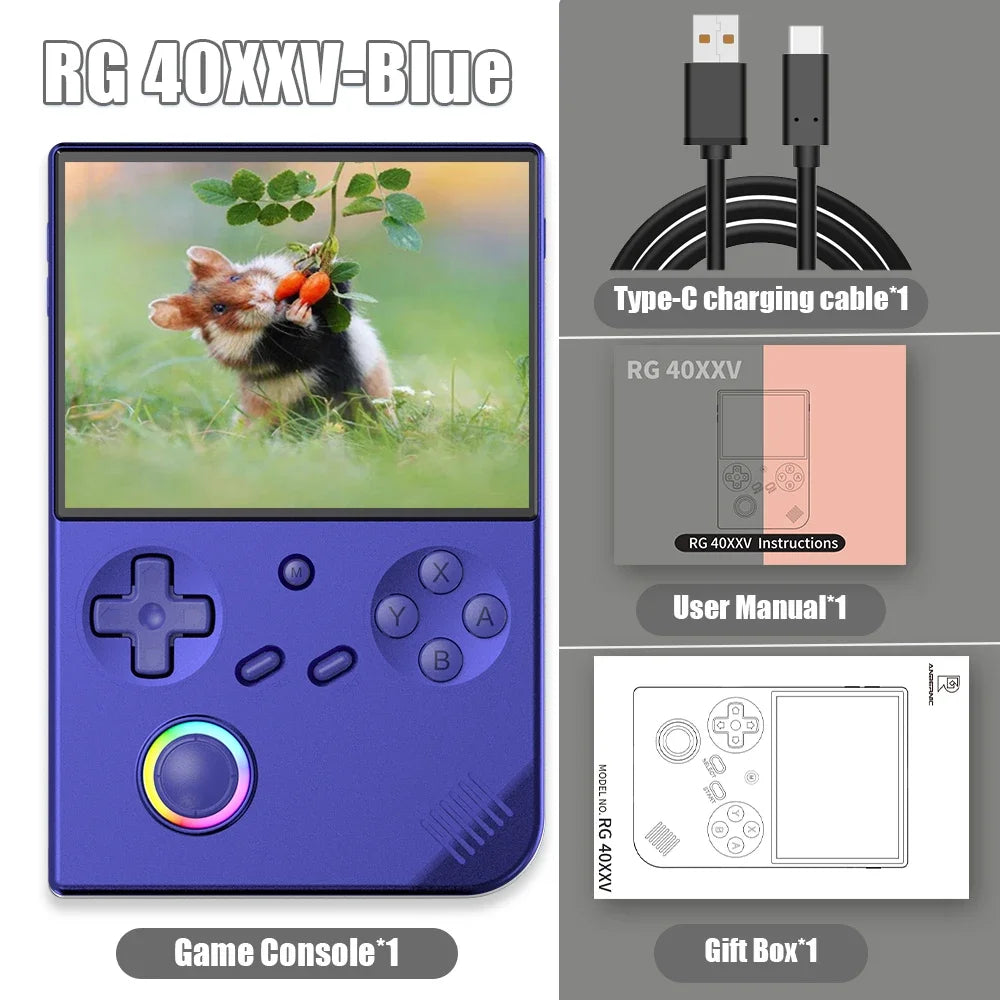 ANBERNIC RG 40XXV 64 Bit Linux 4.0'' IPS 640*480 Screen Portable Game Player TV-HD-Out 3200mAh Battery RG40XXV RGB joystick Gift