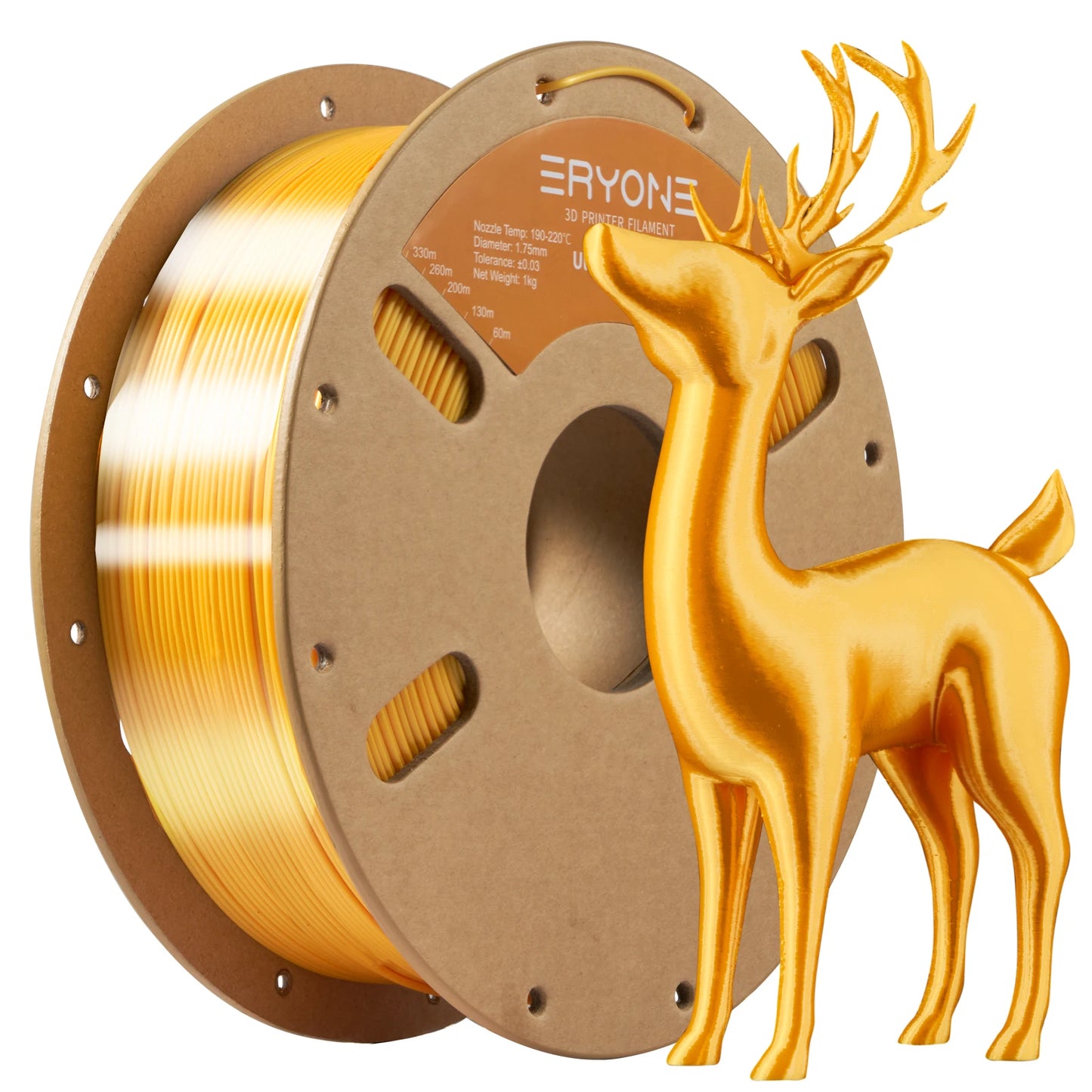 ERYONE 1/5/10KG Ultra Silk PLA Premium Filament 1.75mm 3D Print,Multicolor Available,silk pla filament ,1KG/Spool