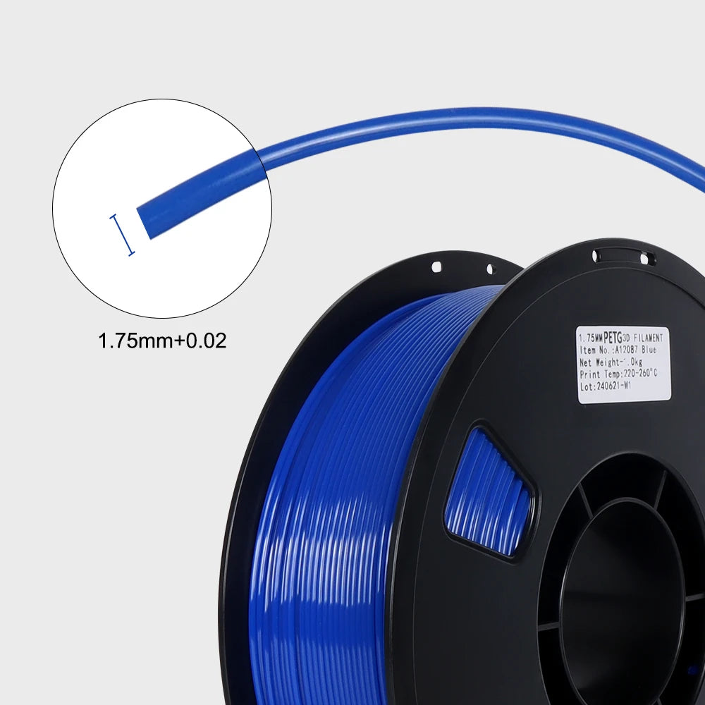 10kg PETG Filament Color Mixing 3D Printer Filament 10 5 Rolls 1KG 1.75mm Accuracy +/- 0.02mm Bundle 10kg 5kg PETG Plastic Spool