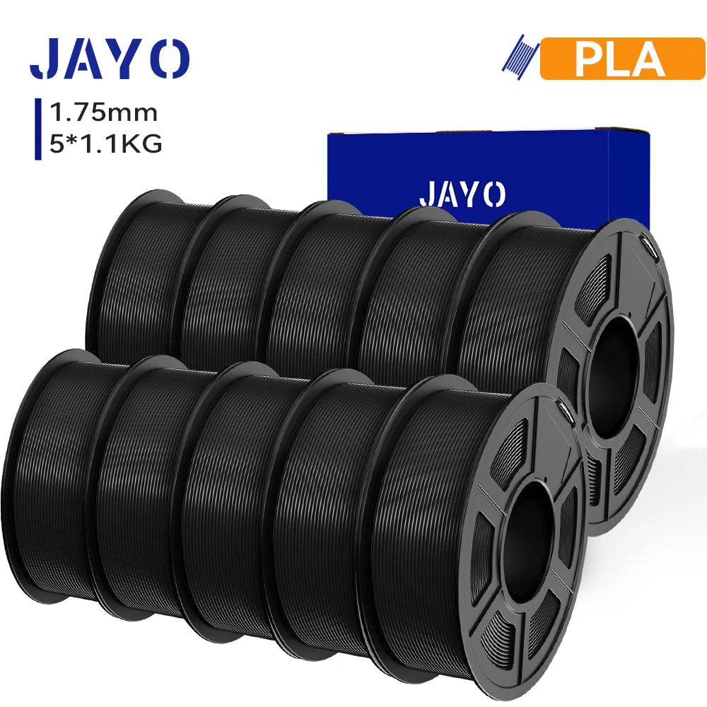 JAYO 5/10 Rolls 3D PETG/PLA/PLA+/PLA Matte Printer  Filament 1.75mm No Bubble 3D Printing Materials for 3D Printer&3D Pen