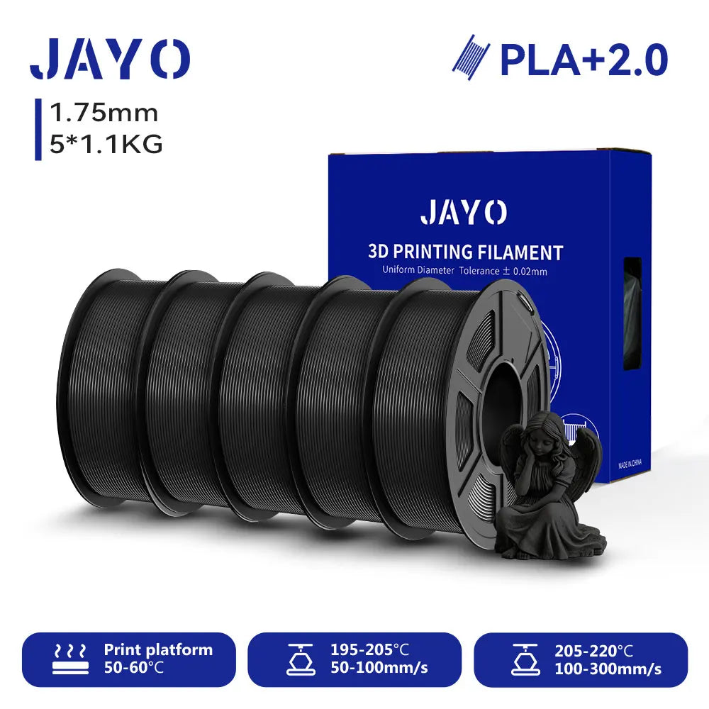 JAYO 3D PETG/PLA/PLA PLUS Printer Filament 1.75mm 5.5KG 100% No Bubble non-toxic 3D Printing Materials for 3D Printer&3D Pen