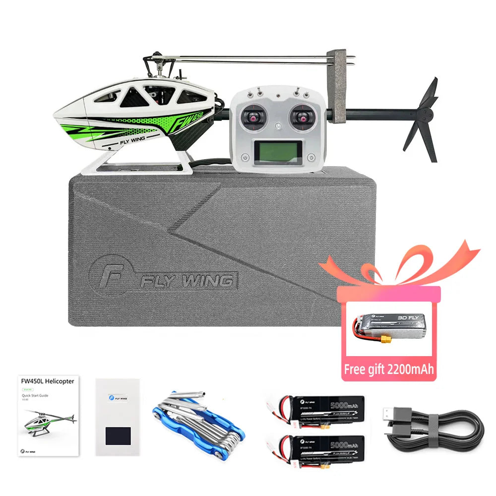 FLY WING FW450 V3 RC Helicopters ACE Flight Control LED light 6CH 3D Auto Acrobatics GPS Altitude Hold FLYWING FW450L helicopter