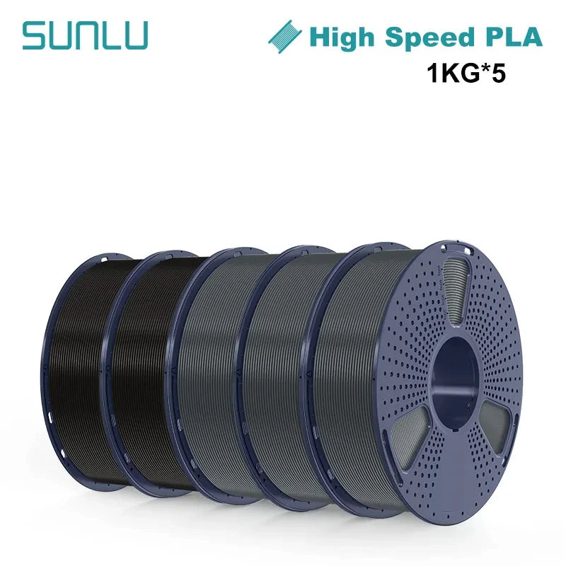 SUNLU High-speed PLA 3D Printer Filament 5KG 1KG A Roll 1.75MM Tolerances +/-0.02MM Filament Fast Shipping From EU / US