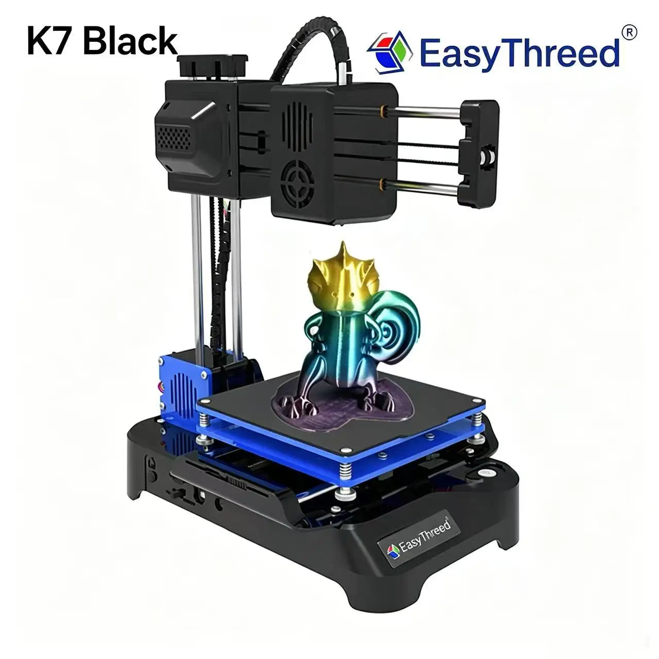 EasyThreed Entry Level Mini 3D Printer Portable Desktop 3D Printer with 100x100x100mm Build Plate Low Noise Fast Assembly for Kids Beginners Home Education DIY Printing Projects Student Use