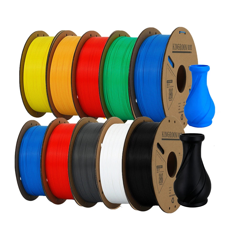 KINGROON PLA Filament 1.75mm 3D Printer Filament 5/10Rolls 3D Printing Plastic Material 100% No Bubble for FDM 3D Printer MIX