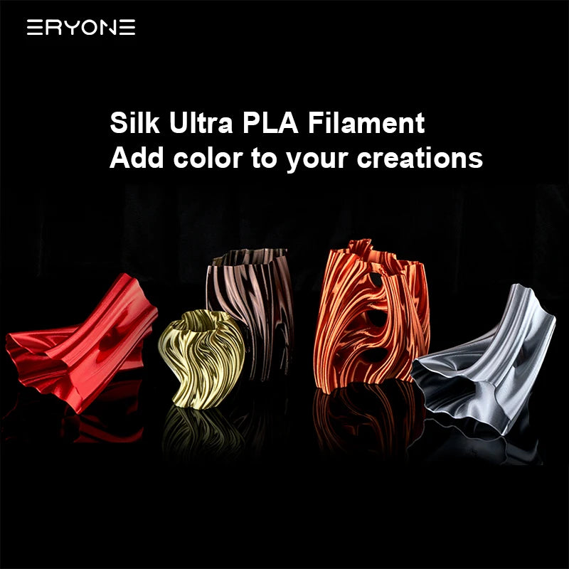 ERYONE 1/5/10KG Ultra Silk PLA Premium Filament 1.75mm 3D Print,Multicolor Available,silk pla filament ,1KG/Spool