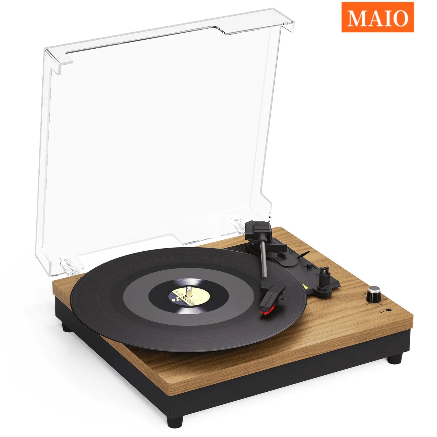 MAIO  Record Player Portable Suitcase Audio with Built-in Speakers, 3-Speed Vinyl Spinne