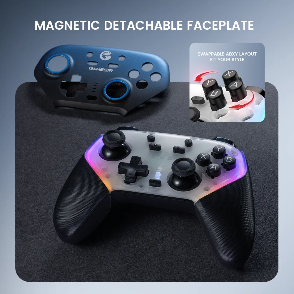 Super Nova Wireless Switch Controller with Charging Station, Hall Effect Joystick for PC Nintendo Switch 2 Android Phone