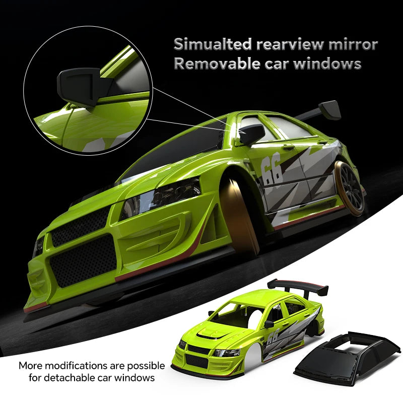 Turbo Racing 1:76 C66 Drift RC Car With Gyro Radio Full Proportional Remote Control Toys RTR Desktop Toys For Kids and Adults