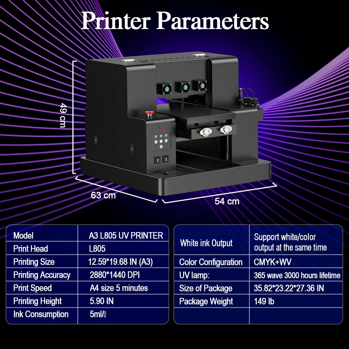 A3 UV Printer Impresora L805 UV DTF Printer Machine UV Flatbed Printer For Bottle Wood Metal A4 UV DTF Printer Sticker 3d Printe