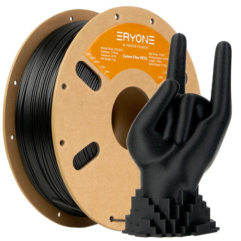 ERYONE PETG Carbon Fiber Premium Filament 3D Print 1/3/5/10KG Big Sale,Multicolor Available,petg carbon fiber filament,1KG/Spool