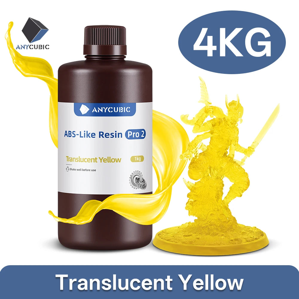 Newest 4pieces/lot Anycubic ABS Like Reisn 3d Resin High Precision UV 405nm For LCD SLA DLP Anycubic Photon Resin 3d Printer