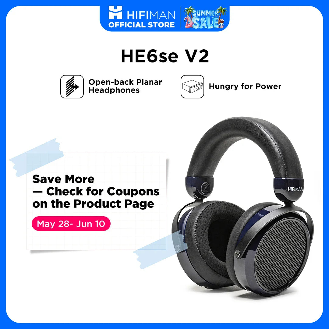 HE6se Full-Size Over Ear Planar Magnetic Audiophile Headphones