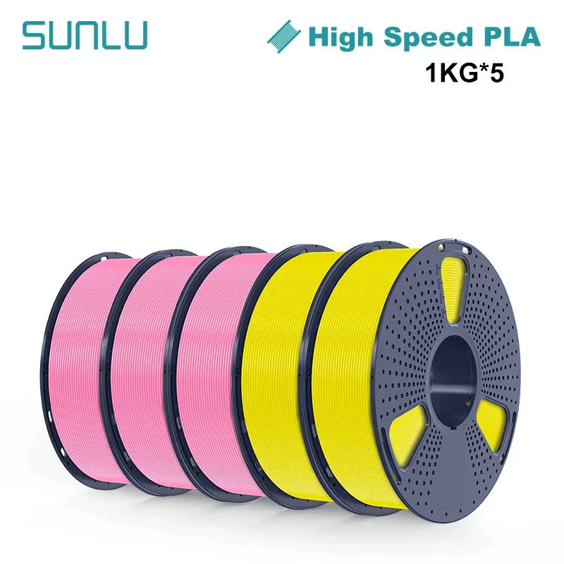 SUNLU High-speed PLA 3D Printer Filament 5KG 1KG A Roll 1.75MM Tolerances +/-0.02MM Filament Fast Shipping From EU / US