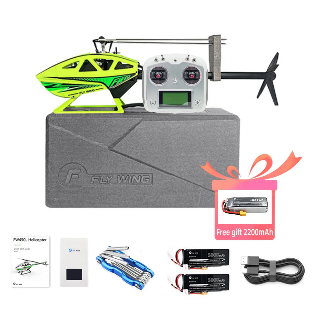 FLY WING FW450 V3 RC Helicopters ACE Flight Control LED light 6CH 3D Auto Acrobatics GPS Altitude Hold FLYWING FW450L helicopter