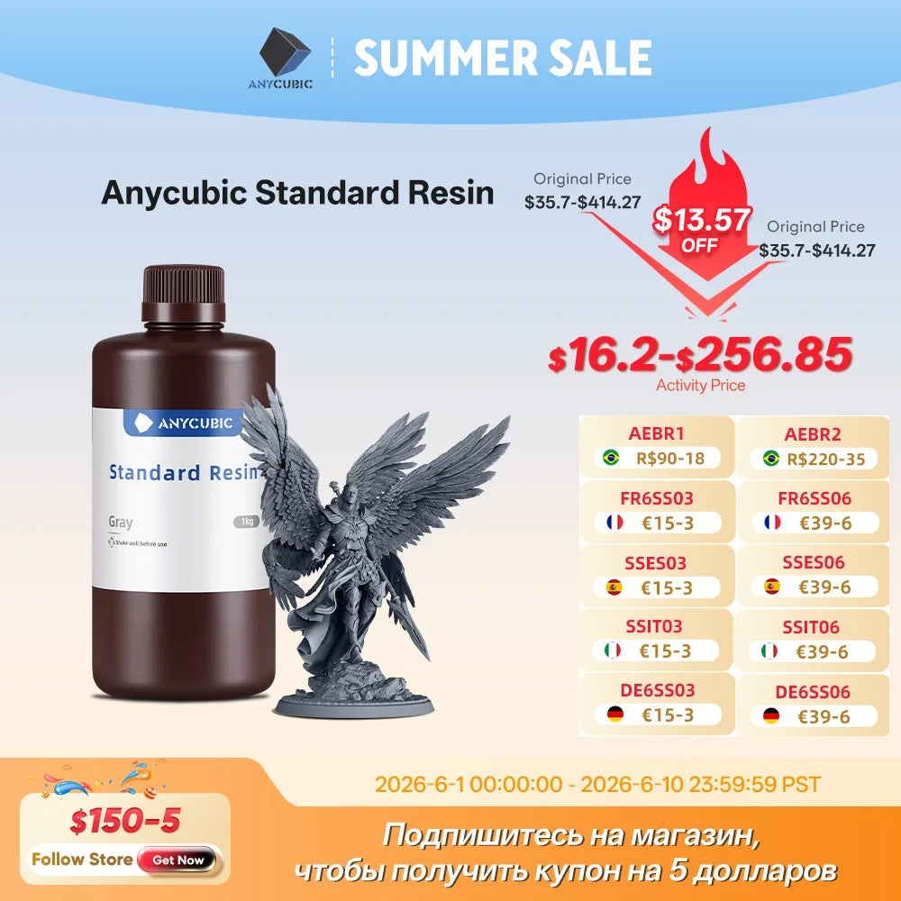 ANYCUBIC 405nm UV Resin For 3D Printer Photon Mono 4 3D Printing Resin LCD UV Sensitive Resin For 3D Printer 1kg