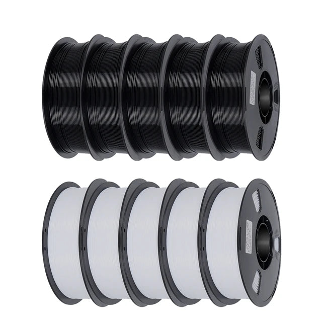 10kg PETG Filament Color Mixing 3D Printer Filament 10 5 Rolls 1KG 1.75mm Accuracy +/- 0.02mm Bundle 10kg 5kg PETG Plastic Spool