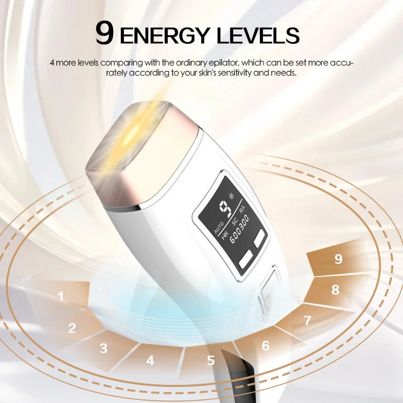 Vancostar 4in1 Laser Hair Removal IPL Epilator Cooling LCD Acne Treatment Rejuvenation Device for Home Bikini Trimmer Device