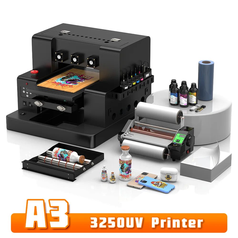 A3 UV Printer Impresora L805 UV DTF Printer Machine UV Flatbed Printer For Bottle Wood Metal A4 UV DTF Printer Sticker 3d Printe