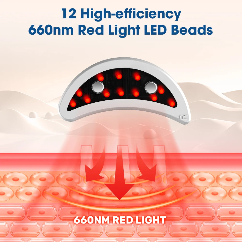 Red Light Microcurrent Eye Massager LED Under Eye Patches Eye Care Device Eye Rejuvenation Pads for Puffy Eyes and Dark Circles
