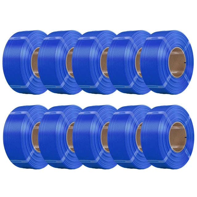 KINGROON No-Spool PLA Filament 1.75mm 10KG (22LBS) , 3D Printer Material PLA Refill For Bambu or DIY Reusable Spools, 10 Rolls