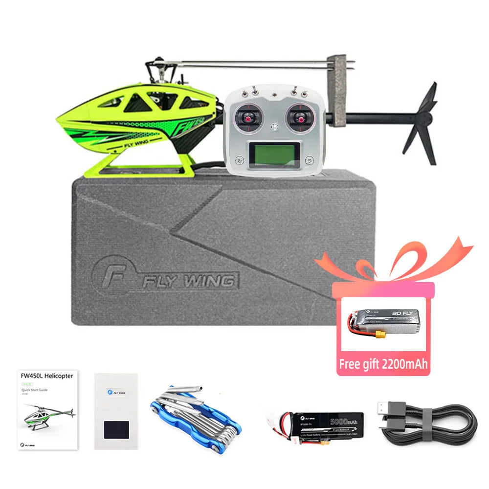FLY WING FW450 V3 RC Helicopters ACE Flight Control LED light 6CH 3D Auto Acrobatics GPS Altitude Hold FLYWING FW450L helicopter