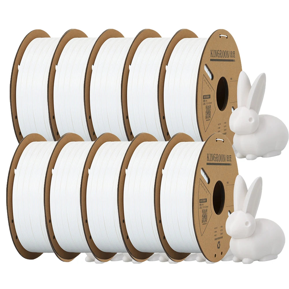 KINGROON PLA Filament 1.75mm 3D Printer Filament 5/10Rolls 3D Printing Plastic Material 100% No Bubble for FDM 3D Printer MIX
