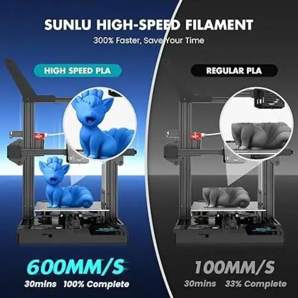 SUNLU High-speed PLA 3D Printer Filament 5KG 1KG A Roll 1.75MM Tolerances +/-0.02MM Filament Fast Shipping From EU / US