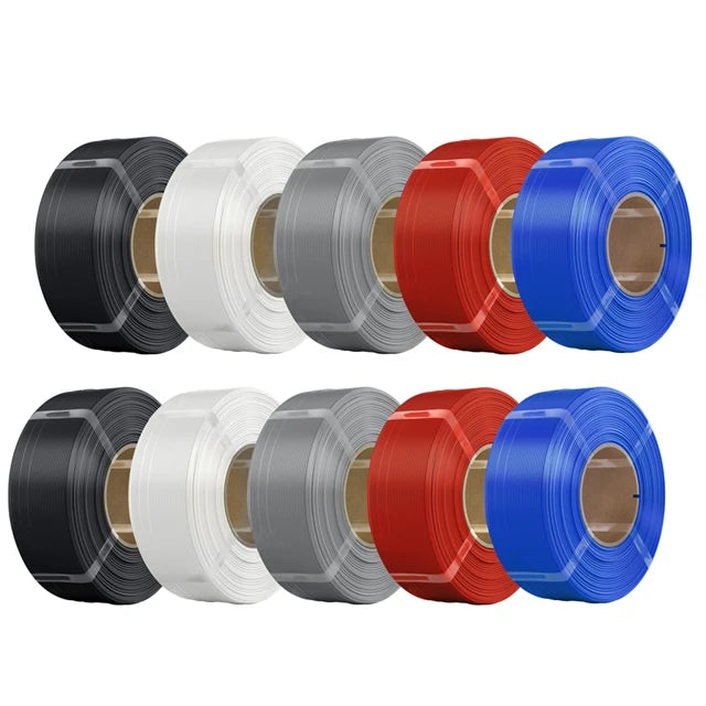 KINGROON No-Spool PLA Filament 1.75mm 10KG (22LBS) , 3D Printer Material PLA Refill For Bambu or DIY Reusable Spools, 10 Rolls