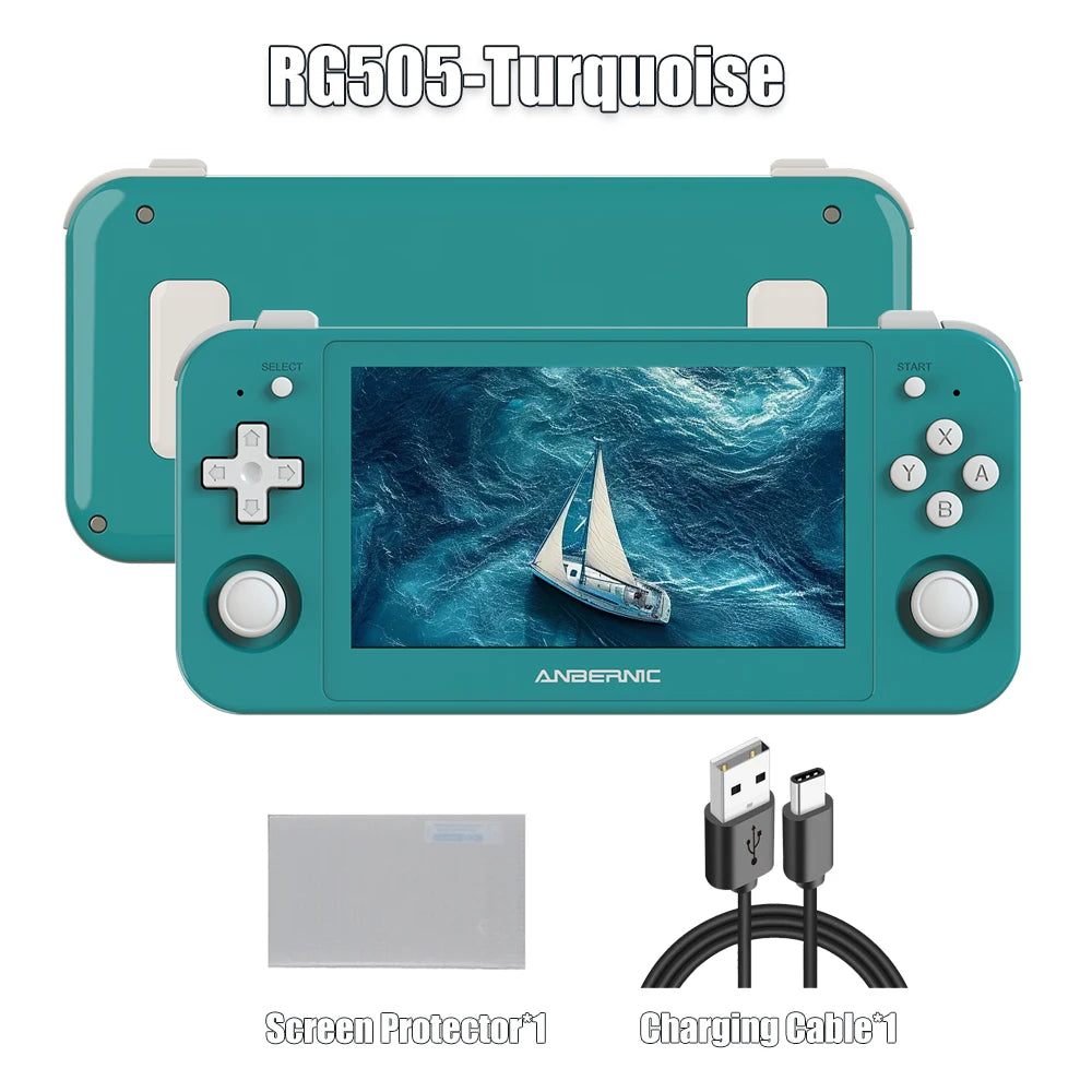 ANBERNIC RG505 Handheld Game Console Android 12 System Unisoc Tiger T618 4.95-INCH OLED With Hall Joyctick OTA Update Gift