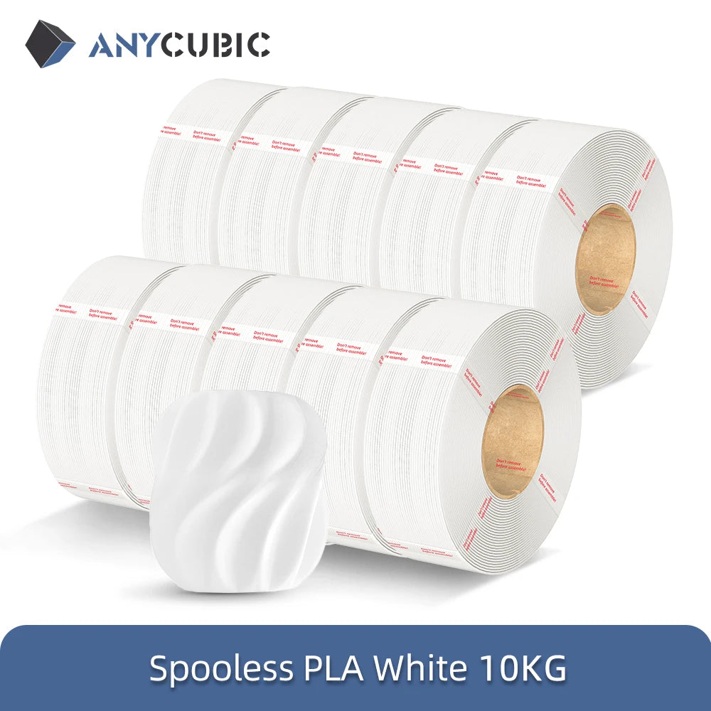 ANYCUBIC 10KG Refill PLA Filament 3D Printer 1.75mm Spooless Plastic Rubber Filament Material For FDM 3D Printer for Kobra 3 S1C