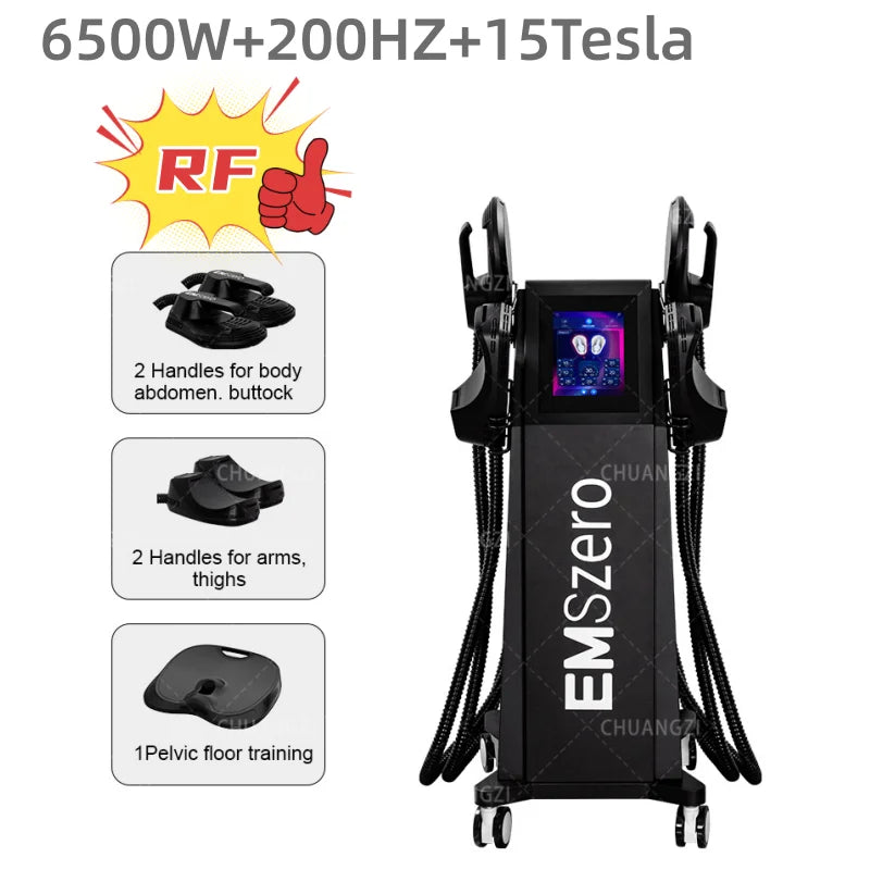 EMSZERO PRO 6500W NEO Slimming Machine EMS+EMT/RF Nova Body Sculpting EMS Pelvic Muscle Stimulator Salon